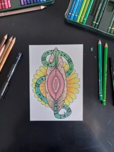 dessin serpent vulve