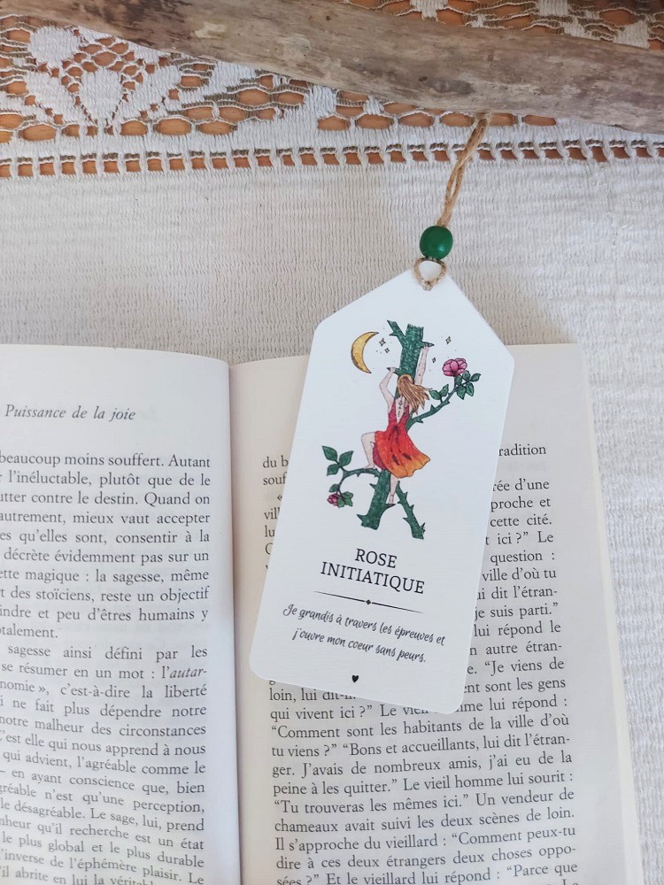 Illustration Rose initiatique marque page