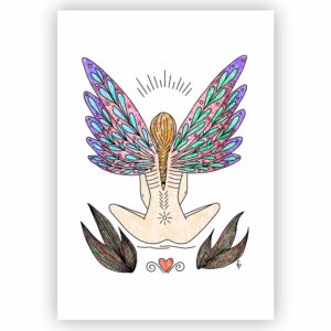 Éveil naissant, illustration symbolique pour accompagner un nouveau départ, oser être pleinement soi et laisser émerger ce qui sommeille en soi.
