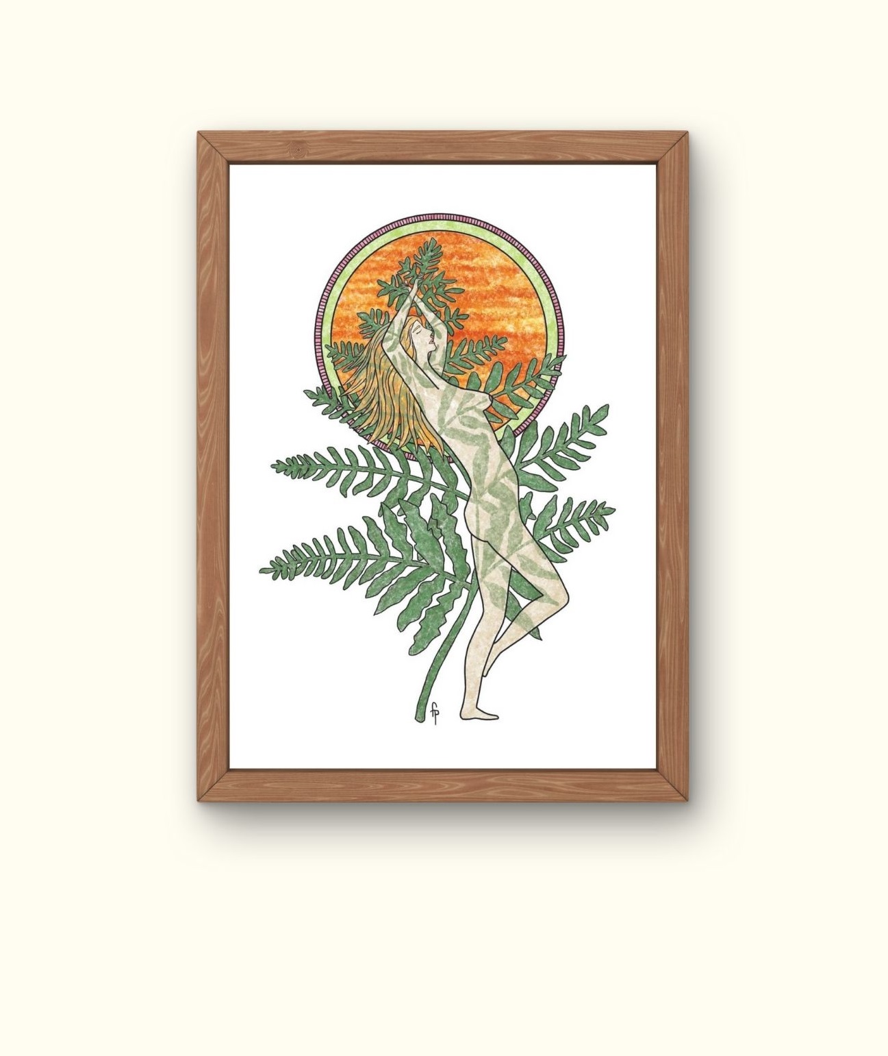 Femme fougère - Carte A6 – Image 2