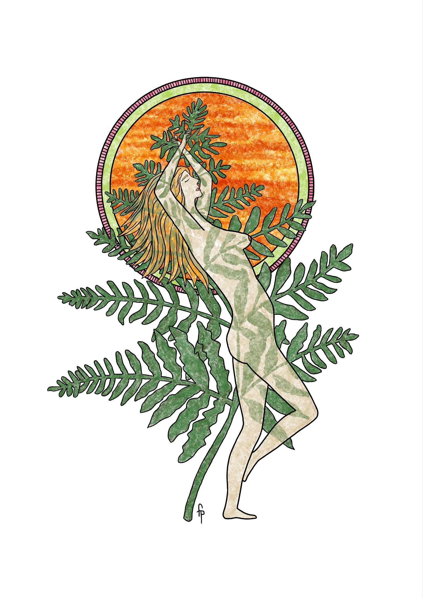 Femme fougère - Carte A6