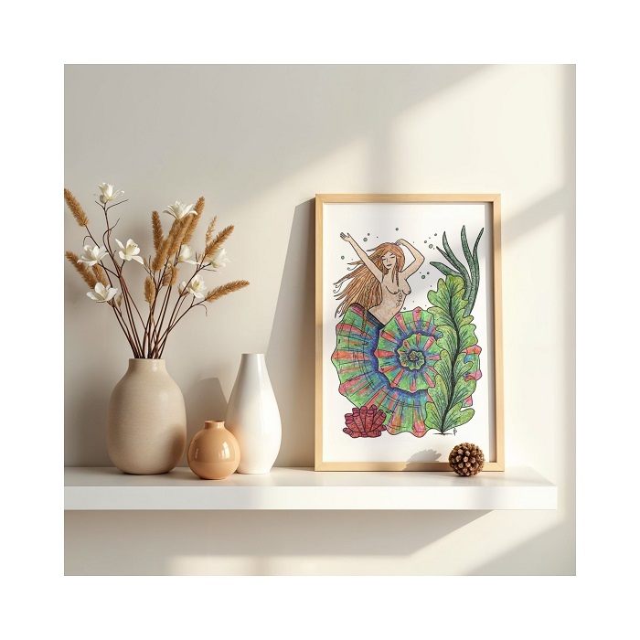 illustration symbolique femme murmure aquatique