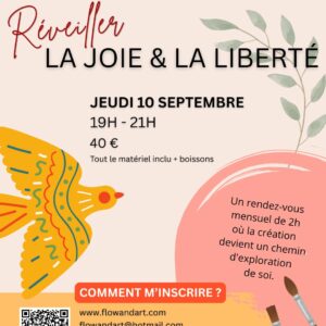 Atelier de médiation artistique angers - thème la joie et la liberté