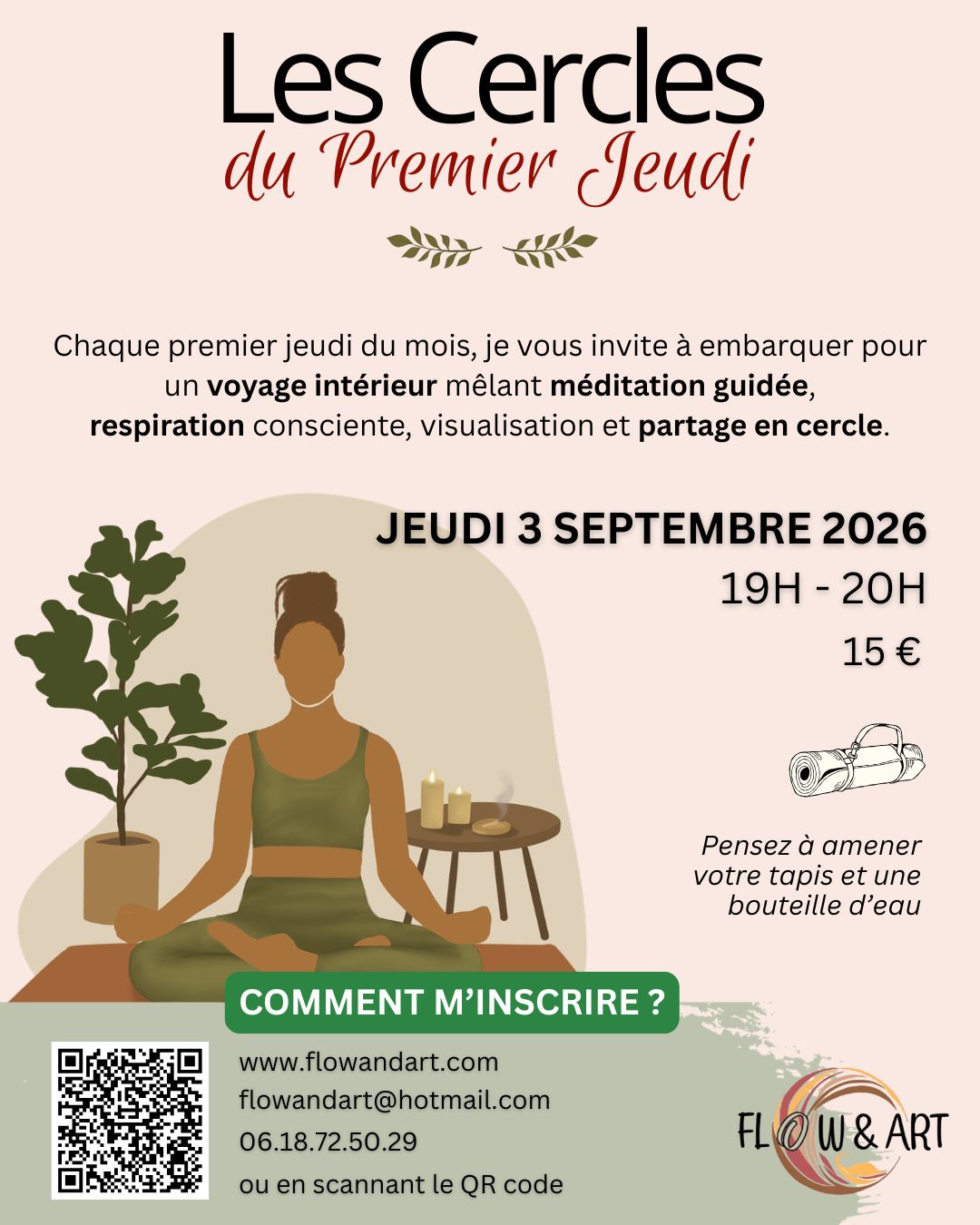 Cercle mensuel du 1er Jeudi - cercle méditation et relaxation - Angers - 3 septembre 2026