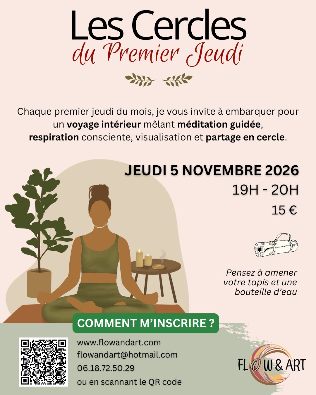 Cercle mensuel du 1er Jeudi - cercle méditation et relaxation - Angers - 5 novembre 2026