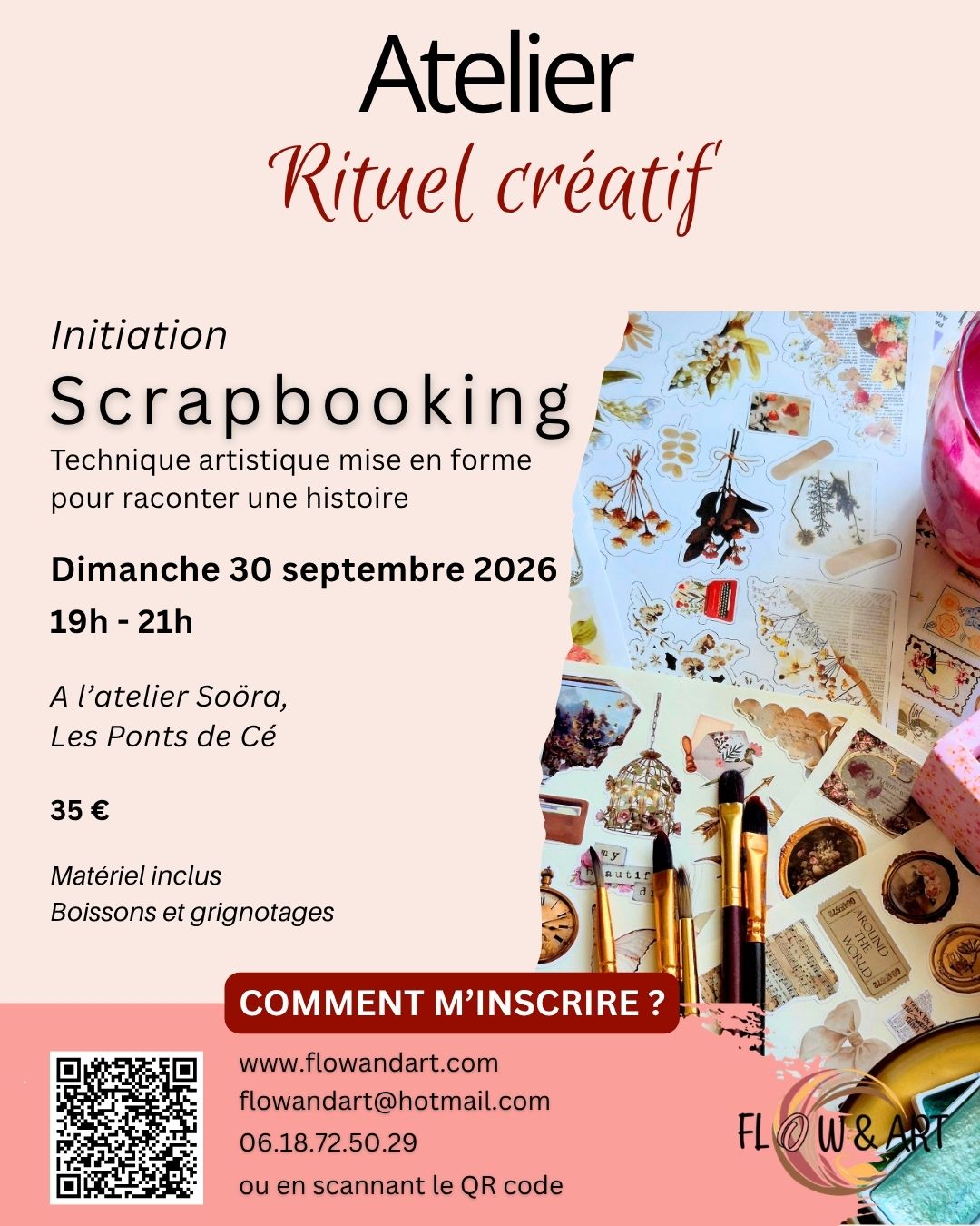 Atelier scrapbooking, atelier créatif angers