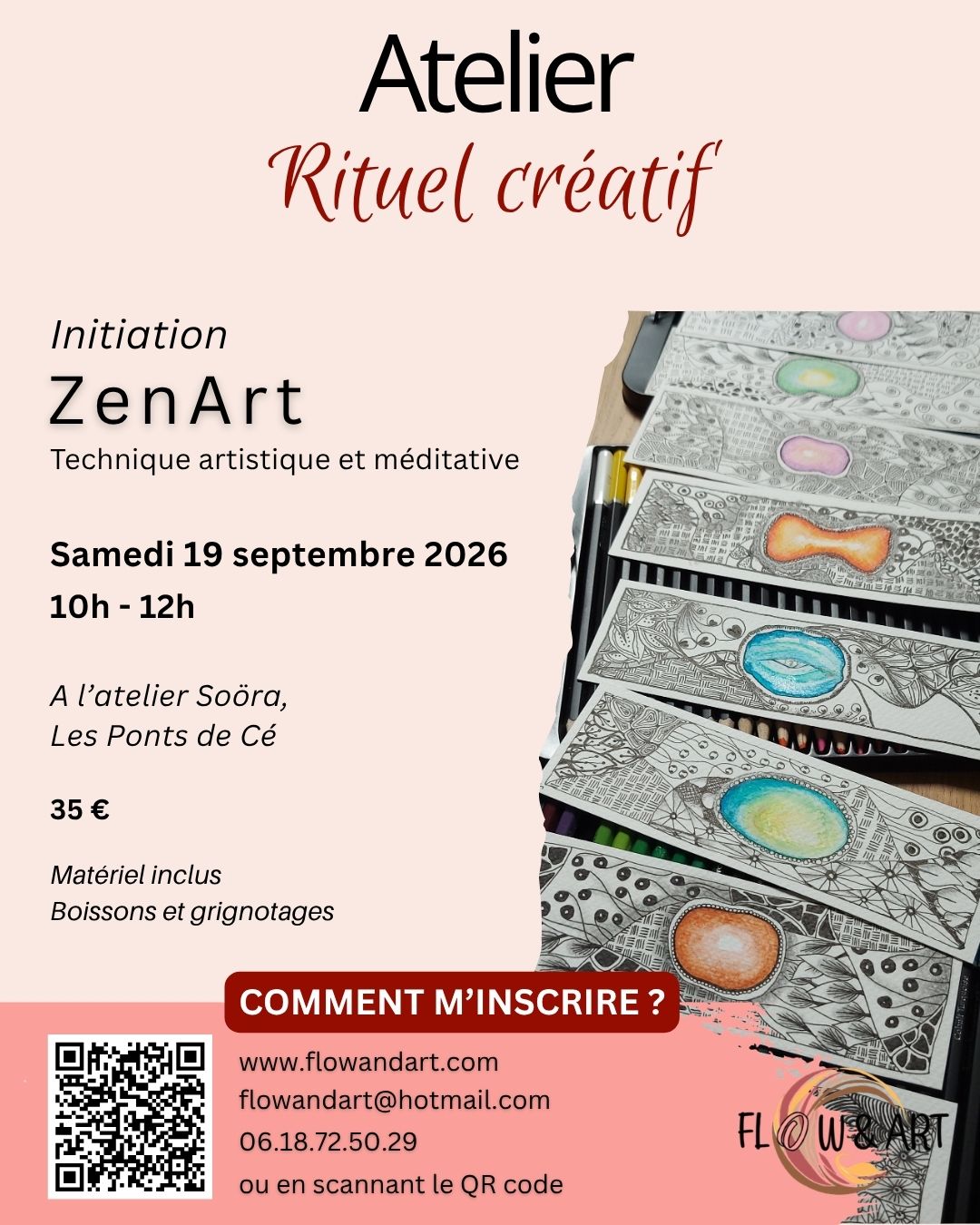 Atelier créatif angers - initiation au zenart