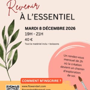 Atelier de médiation artistique angers - thème revenir à l'essentiel