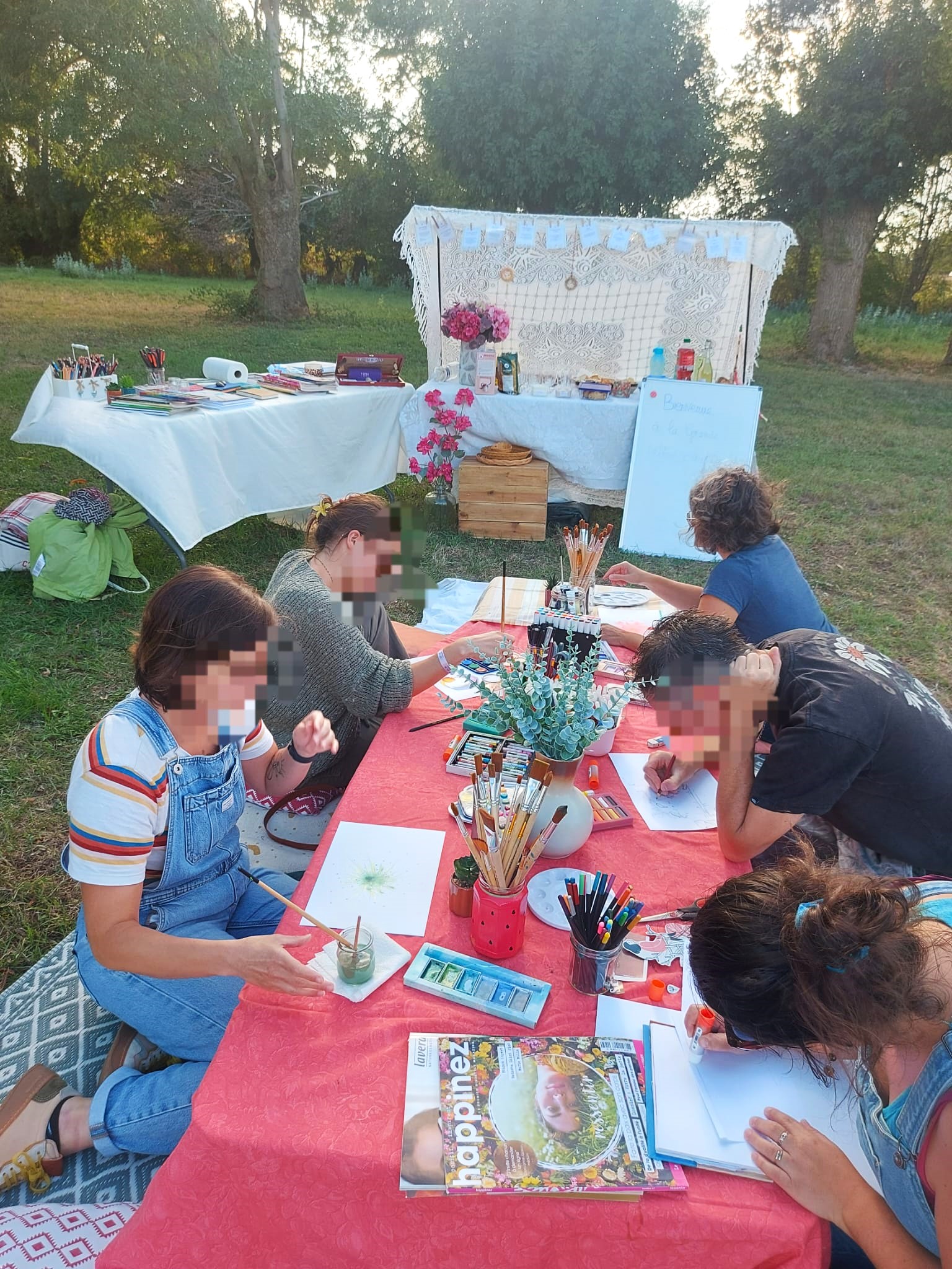 La grande tablée créative. Atelier créativité en nature. Angers