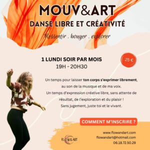 Mouv&art, atelier de danse libre et expression créative, angers les ponts de cé
