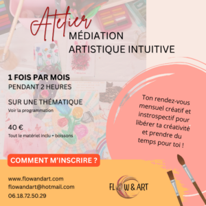 atelier médiation artistique intuitive 2h - Angers Les Ponts de Cé