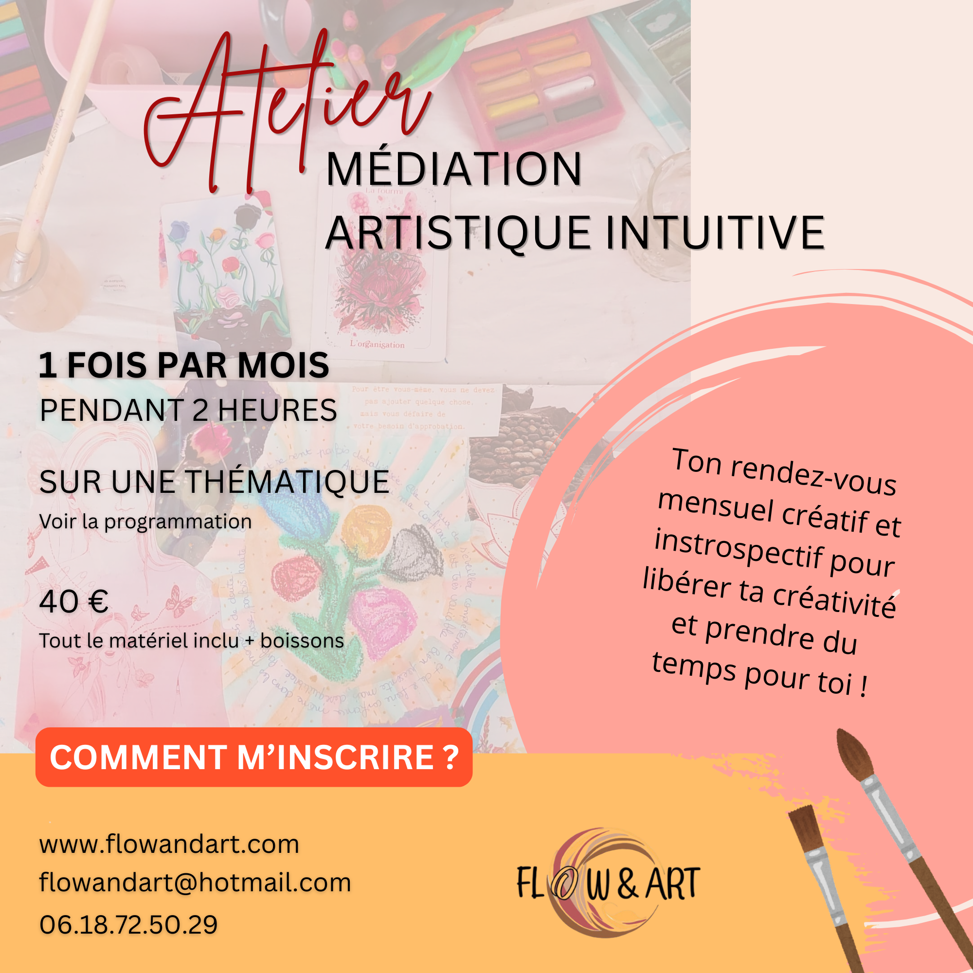 atelier médiation artistique intuitive 2h - Angers Les Ponts de Cé